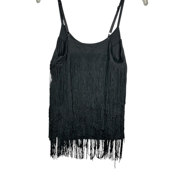 Forever‎ 21 Black Top With Layered Fringe - Picture 5 of 7
